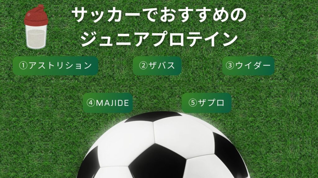 サッカーでおすすめのジュニアプロテイン5選！選び方と飲み方
