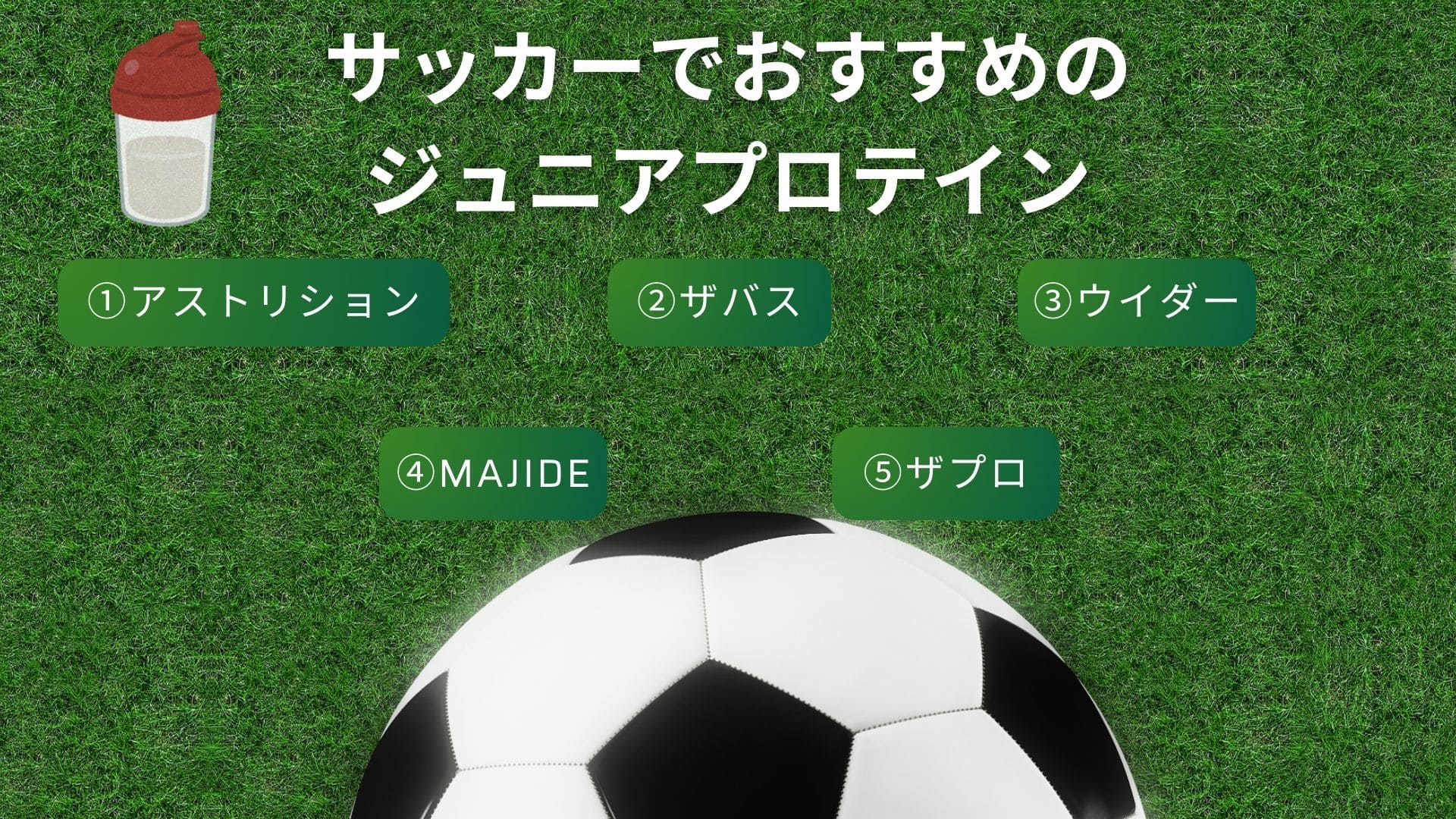 サッカーでおすすめのジュニアプロテイン5選！選び方と飲み方